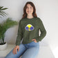 Take The Long Way Crewneck Sweatshirt — Yellow & Blue Retro Logo