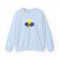 Take The Long Way Crewneck Sweatshirt — Yellow & Blue Retro Logo