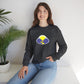 Take The Long Way Crewneck Sweatshirt — Yellow & Blue Retro Logo