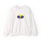 Take The Long Way Crewneck Sweatshirt — Yellow & Blue Retro Logo