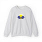 Take The Long Way Crewneck Sweatshirt — Yellow & Blue Retro Logo
