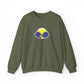 Take The Long Way Crewneck Sweatshirt — Yellow & Blue Retro Logo