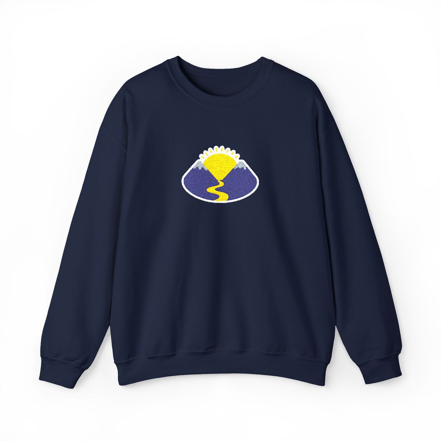 Take The Long Way Crewneck Sweatshirt — Yellow & Blue Retro Logo