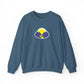 Take The Long Way Crewneck Sweatshirt — Yellow & Blue Retro Logo