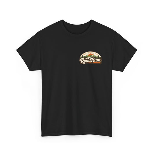 Road Bum Vintage Travel T‑Shirt — Retro Sunset Adventure Tee