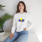 Take The Long Way Crewneck Sweatshirt — Yellow & Blue Retro Logo