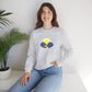 Take The Long Way Crewneck Sweatshirt — Yellow & Blue Retro Logo