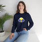 Take The Long Way Crewneck Sweatshirt — Yellow & Blue Retro Logo