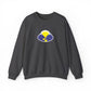 Take The Long Way Crewneck Sweatshirt — Yellow & Blue Retro Logo