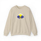 Take The Long Way Crewneck Sweatshirt — Yellow & Blue Retro Logo