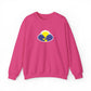 Take The Long Way Crewneck Sweatshirt — Yellow & Blue Retro Logo